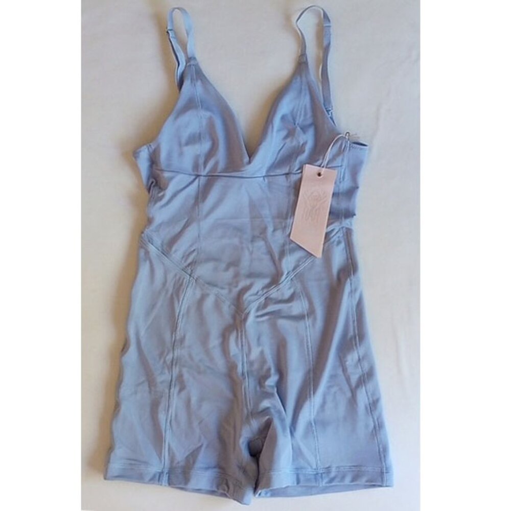 NWT We Are HAH Raise The Barre Onesie S Periwinkle Bike Short - Picture 3 of 6